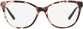 Emporio Armani 53mm Pillow Optical Glasses in Pink Havana /Demo Lens at Nordstrom