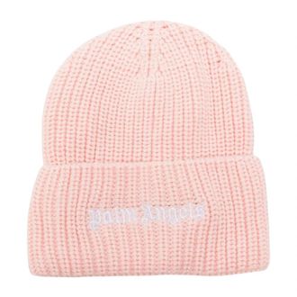 Palm Angels Geborduurde Katoenen Muts - Dames - Hoeden - Roze - M - Katoen - Accessoires