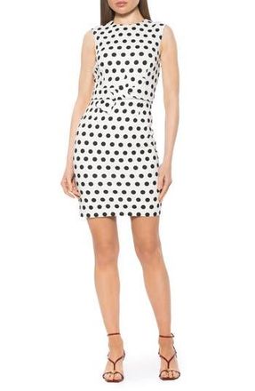 Alexia Admor Polene Bow Sheath Dress in Ivory Polka Dot at Nordstrom Rack, Size Small
