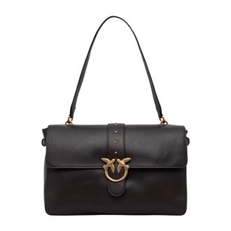 Pinko Leren Schoudertas - Dames - Schoudertassen - Bruin - ONE Size - Leer - Tassen