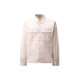 C.P. Company Metropolis Series Gabardine Long Sleeve Button Shi - male - C.P. Company - Casual Shirts - White - L - Shirts