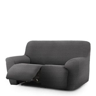 Eysa Funda de sof&aacute; relax extensible 2 plazas gris oscuro 150 - 200 cm