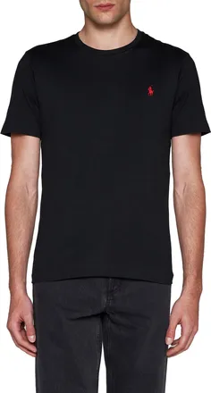 Polo Ralph Lauren Mens Slim Fit Black T-Shirt Cotton T-Shirts And Polos