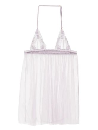 Kiki De Montparnasse lace slip - Purple