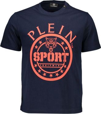 Plein Sport Blue Cotton Mens Mens T-Shirt