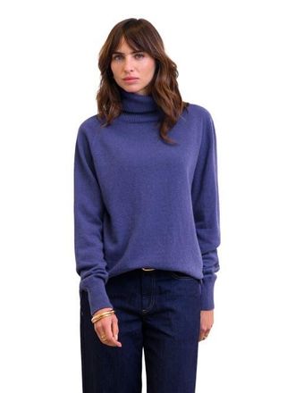 Celtic & Co. Geelong Wool Slouch Turtleneck Sweater in Indigo at Nordstrom, Size X-Small