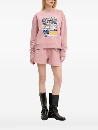 Moschino collage-print crew-neck sweatshirt - Pink