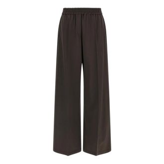 Brunello Cucinelli Loose Track Trousers - female - Brunello Cucinelli - Wide Trousers - Brown - 2XS - Trousers