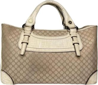 Celine Pre-owned Vintage Handtas - Dames - Vintage Handtas - Beige - ONE Size - Leer - Vintage