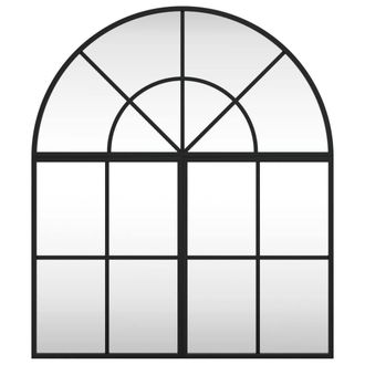 Berkfield Home Wall Mirror Black 60x70 cm Arch Iron