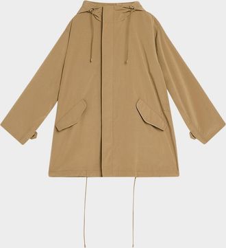 Ralph Lauren Collection Hooded Techno Oversized Zip Jacket