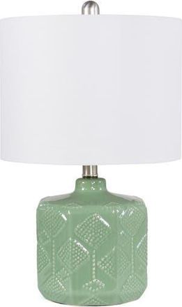 Lalia Home Eyelet Floral Table Lamp in Sage Green at Nordstrom Rack