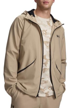 Under Armour UA Unstoppable Woven Full Zip Hoodie in City Khaki at Nordstrom, Size Xx-Large