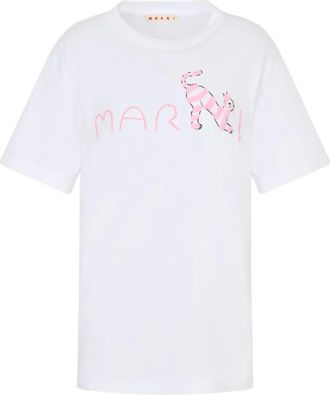 Marni T-shirt met logoprint - Wit