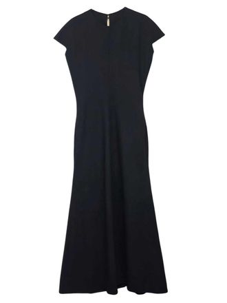 Jil Sander Langes Kleid mit Ausschnitten