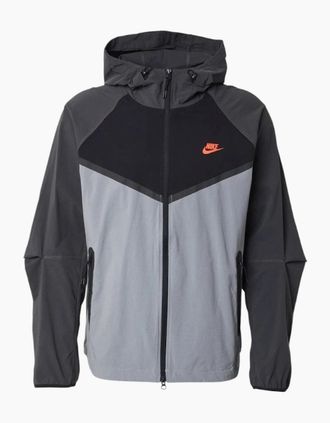 Nike Mens Nike Tech Windrunner Woven Smoke Grey Jacket - Black - Size: 38/Regular
