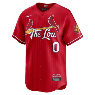 Nike Masyn Winn St. Louis Cardinals City Connect Nike Mens Dri-FIT MLB Limited Jersey in Red | LM2507YKSC9-1N6