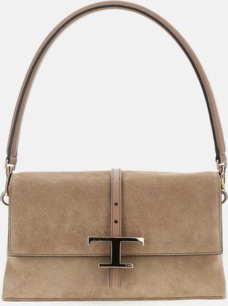 Tod's Borsa Flap T Timeless Scamosciata