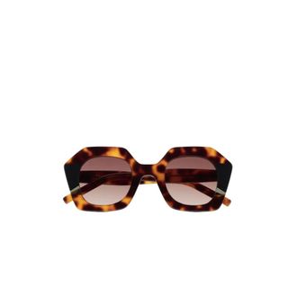Kaleos Gafas de sol hexagonales Marr&oacute;n Habana Verde - Accessories - unisex - Marr&oacute;n - ONE SIZE