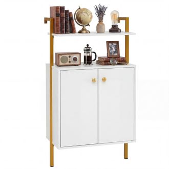 Costway Costway Armadio Da Parete Mobile Contenitore Scaffale Espositivo In Legno Credenza Per Soggiorno Libreria Verticale Mobiletto Ingresso Armadietto Mult