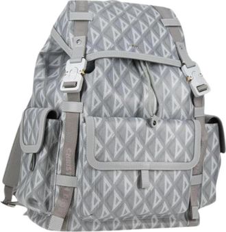 Dior Pre-owned PVC Leren Rugzak - Dames - Vintage Rugzakken - Grijs - ONE Size - Leer - Vintage