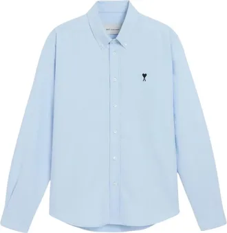 Ami Overhemden, Heren, Blauw, S, Katoen, De Coeur Button-Down Shirt