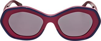 Marni 54mm Rectangular Sunglasses in Red /Grey at Nordstrom Rack