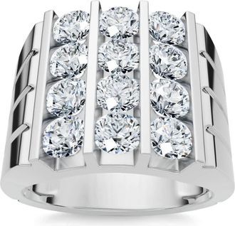 Pompeii3 2 1/2Ct Diamond Ring Mens Anniversary Wedding Band Gold Lab Grown