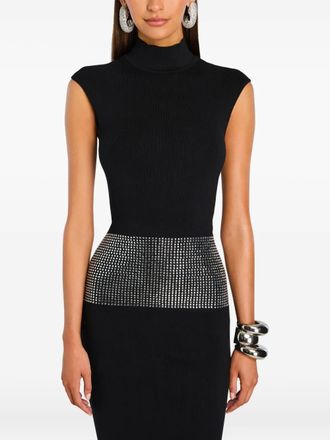 Retrof&ecirc;te Leontine embellished midi dress - Black