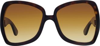 Tom Ford JERRY Brown Gradient Irregular Ladies Sunglasses FT1222 52F 60