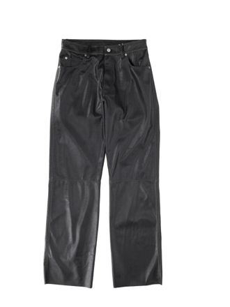Maison Margiela Sleek Black Coated Polyester Jeans