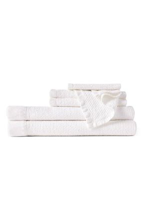 Coyuchi Adriatic 6-Piece Organic Cotton Towel Set in Alpine White at Nordstrom