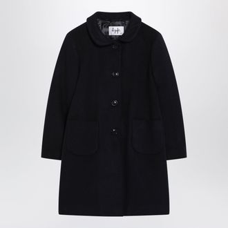 Il Gufo Blue long coat in wool blend