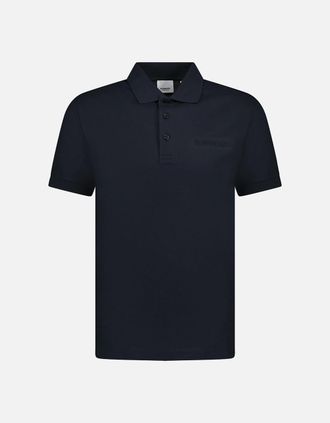 Burberry Mens Burberry Hartford Embossed Logo Polo Black - Size: 40