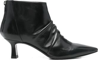 The Seller ruched ankle boots - women - Leather/Calf Leather/Calf Leather - 41 - Black