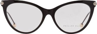 Philipp Plein Cat-Eye Full Rim Eyeglasses - Black