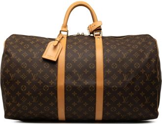 Louis Vuitton Monogram Brown Pvc Leather Boston Bag (Pre-Owned)