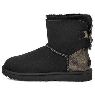 UGG (WMNS) UGG Mini Bailey Bow Glitz Dark Grey 1120881-BLK