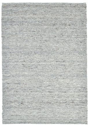 THEKO Alfombra tejida a mano en lana virgen - gris natural 190x290 cm