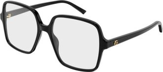 Gucci Glasses, unisex, Black, Size: 53 MM Square Optical Frame