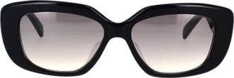 Celine Vierkante zonnebril met bruine glazen - Dames - Zonnebrillen - Zwart - 55 MM - Accessoires