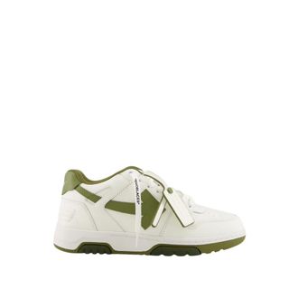 Off-white 90s Style White Olive Green Trainers