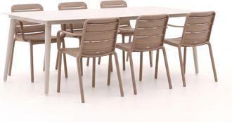 Forza Furniture Forza Narni/Sora 220cm dining tuinset 7-delig stapelbaar