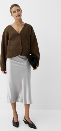 Icone Womens Satiny midi skirt