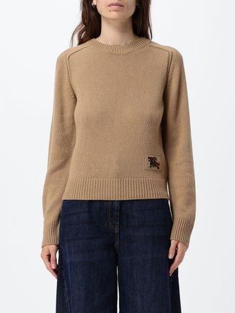 Burberry Maglia girocollo in cashmere con logo EKD ricamato