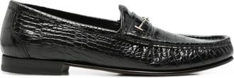 Tom Ford Crocodile-effect T-bar Loafers