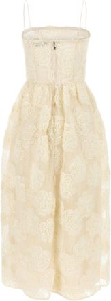 Rotate Floral Mesh Dress - Cream
