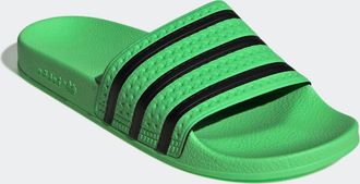 adidas Badesandale ADIDAS ORIGINALS ADILETTE SLIDES, Herren, Gr. 37, gr&uuml;n (screaming gr&uuml;n, core schwarz, screaming gr&uuml;n), Synthetik, Schuhe Badesandale, Bade