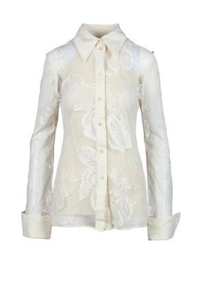 Sportmax Lace Shirt Cotton/Polyamide - Cream