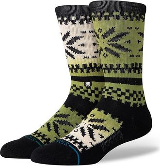 Stance Eureka Crew Knee High Socks Shoes Green : LG (US Mens Shoe 9-13 - Womens Shoe 11-14), Cotton/Nylon/Polyester